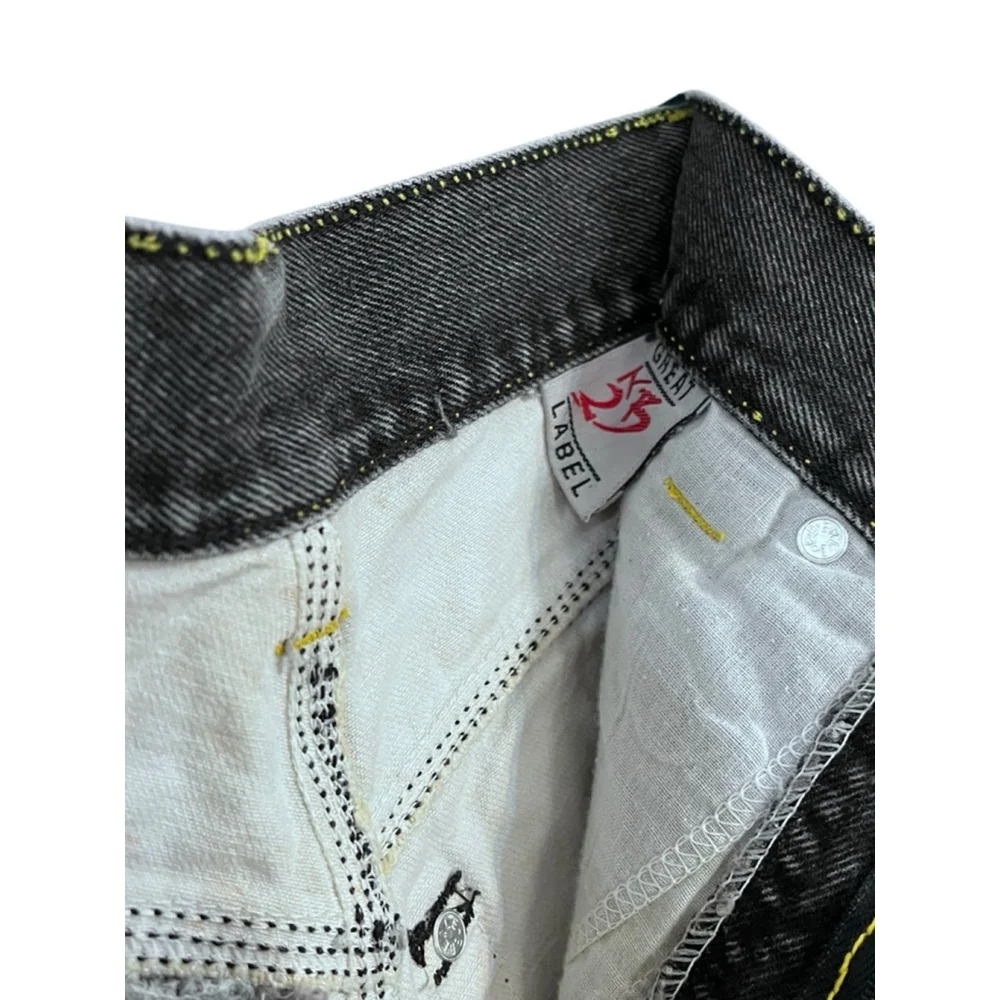 KB2 CO. Peace Embroidered Denim Jean Shorts Size 25W Studded Stitched Hippie
